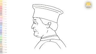 Piero della Francesca   Portrait of Federico da Mo | How to draw Piero della Francesca step by step