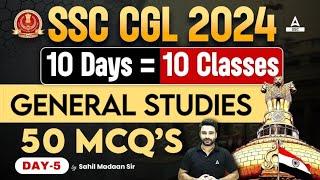 SSC CGL 2024 | SSC CGL GK GS Classes By Sahil Madaan | General Studies MCQs #5