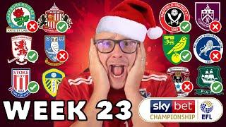 2024/25 Championship Predictions - Matchday #23