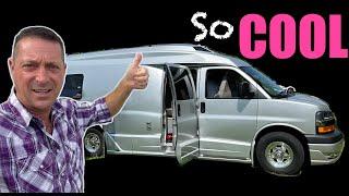 Epic Chevy Chassis Camper Van Tour with a King Bed, Roadtrek Popular 210