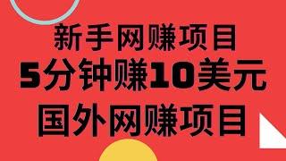 2021网赚，分享新手网上赚钱项目，5分钟赚10美元国外LEAD网赚项目