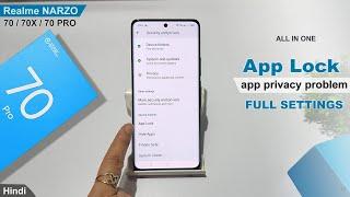 How to set app lock in realme narzo 70 pro, 70x | Set privacy password | App lock change kaise kare