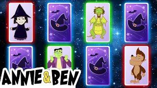Match the Cards | Spooky Monsters Fun Games for Kids | Learning Cartoons by Annie and Ben