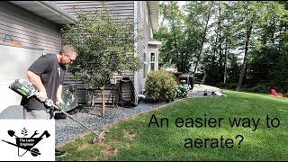 Using an Edger for Lawn Aeration