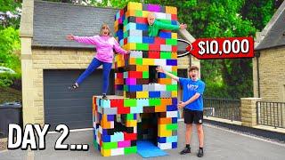 LAST TO LEAVE 3 STORY LEGO HOUSE, KEEPS IT! - Challenge