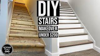 DIY Stairs Makeover for Under $200 with Full Cost Breakdown!!