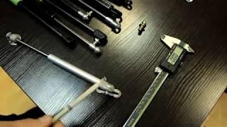 Виды креплений газовых пружин для мебели - наконечники, фитинги