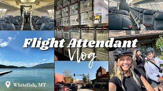 flight attendant vlog: 3 day trip, cozy montana layover & sleepy girl mocktail