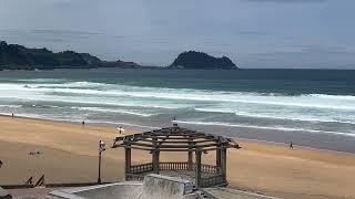 Tiempo de hoy a la tarde en la playa de Zarautz