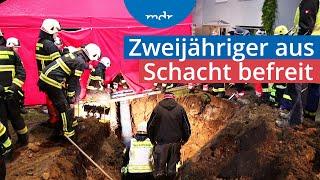 Dramatische Rettungsaktion: Kleinkind steckt metertief in Schacht fest | MDR um 4 | MDR