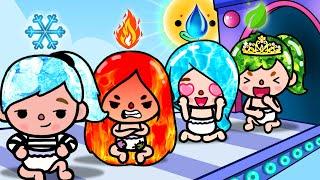 Elemental Babies Separated At Birth | Toca Life Story | Toca Boca