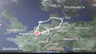 Air Belgium test flight - 3Hours above Europe