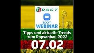 RAGT Webinar Tipps zum Rapsanbau 2022 Teil 3/3 - Aktuelles zu Pflanzenbau und Pflanzenschutz