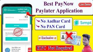 Simpl Pay Later App Review | Best buy now pay later app | credit without pan card details in Tamil