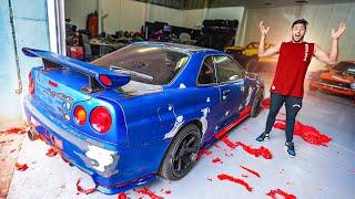 COMECEI A DESMONTAR O SKYLINE R34 PARA RESTAURAR