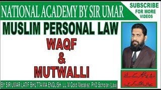 WAQF & MUTWALLI