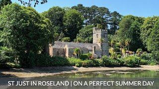 St Just In Roseland Church, Cornwall, UK On A Summer Day