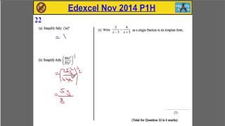 Edexcel Maths P1 Nov 2014 Higher Q22