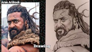 Kanguva Tamil Movie Suriya Drawing / Suriya drawing easy / Arun ArtBook