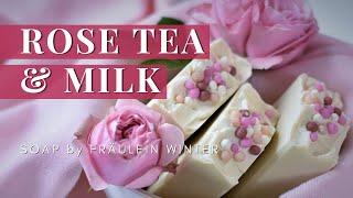 Rose Tea & Milk Soap Making - Cold Process Soap - Fraeulein Winter