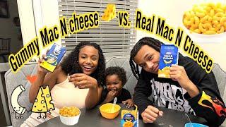 Gummy Macaroni N Cheese vs. Real Macaroni N Cheese