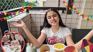 Provando e testando comidas *de festa junina* - MARI BRITO COM VOCÊS