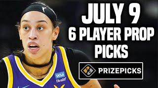 WNBA PRIZEPICKS TODAY | 6 BEST PROP PICKS | SUNDAY | 7/9/2024 | BEST PROPS | NBA BETTING |