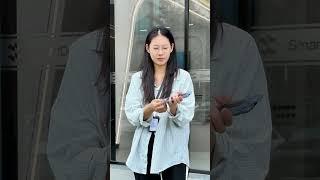 Randomly applying a screen protector to a passer-by.  #smartdevil #tech #iphone #screenprotector