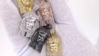 Micro Jesus Pendants - Rose gold, Rhodium, Gold, Rhodium, and Black