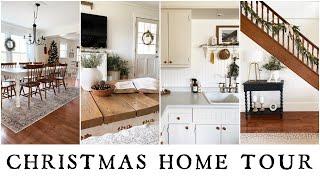 A Simple Christmas Home Tour - Vintage Farmhouse Christmas Decorating Ideas - Cozy Cottage Christmas