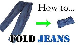Army Packing Hack: How to Fold Jeans for Travel - Compact, Efficient Roll: Vacation / Road Trips