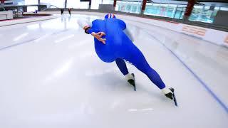 Fast speed skating lap (25,5) with the Norwegian National team