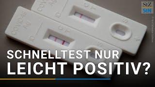 Corona-Schnelltest nur ganz leicht positiv - Was bedeutet das?