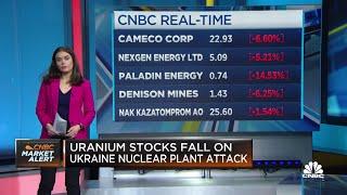 Uranium stocks hit on Ukraine nuclear plant attack