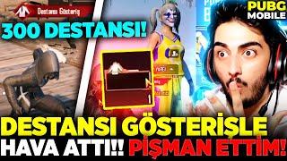 DESTANSI GÖSTERİŞ İLE HAVA ATTI!!  200 DESTANSILI HESAP ÇAĞIRIP REZİL ETTİM!!  | PUBG MOBİLE