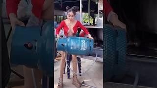 Hardworking Thai Lady Cooking Noodles 500 Blow on Event -Thai Street Food