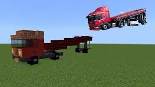 como construir um caminhão Scania arqueado no Minecraft