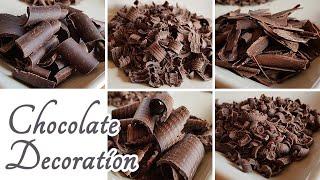 5 Ways Chocolate Shavings (Curls) for Cake Decoration | with Kitchen Tools