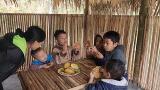 Single mother finishes windows and makes sweet potato cakes for poor children in mountainous areas