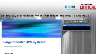 Modular UPSs: What are the benefits of this flexible power system and how to deploy