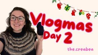 Day 2 -  Knit night and a cold start // VLOGMAS 2024