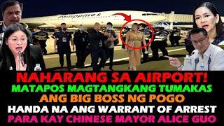 BAMBAN TARLAC MAYOR ALICE GUO HINARANG SA AIRPORT! KULONG! BUKING NA! TUKOY NA POGO RAID Raffy Tulfo