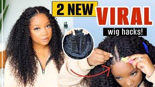 2 *NEW* VIRAL WIG HACKS! MUST SEE! | Updated V-Part Wig Breathable Wig Cap | Klaiyi Hair