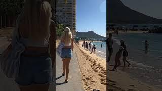 A Stroll on the Beach Walk in Waikiki Beach, Hawaii