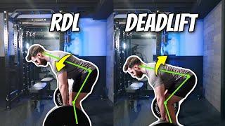 RDL vs Deadlift Difference In Form & Muscles Worked Demonstrated