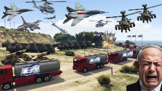 Irani Fighter Jets & Tanks Attack on Israeli International & Military Airport of Tel-Aviv-GTA5