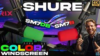 COLOR WINDSCREENS for the Shure SM7B and SM7dB 