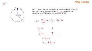 Düzgün Çembersel Hareket 1a | frekans, periyot, çizgisel hız, açısal hız
