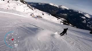 Skiing piste 6 in Kaltenbach, Zillertal, Austria