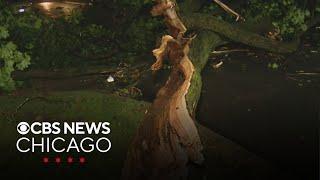 Cleanup begins after storms leave damage across Chicago area